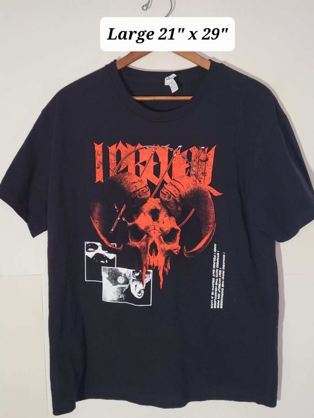 I Prevail "Judgement Day" Large 2-Sided Black T-Shirt EUC